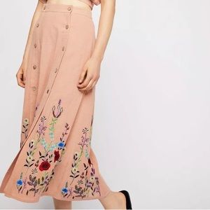 Free people sunny stroll skirt embroidered set